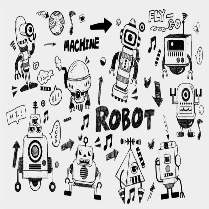 Papier Peint Noir et Blanc Motif | Le Petit Intissé