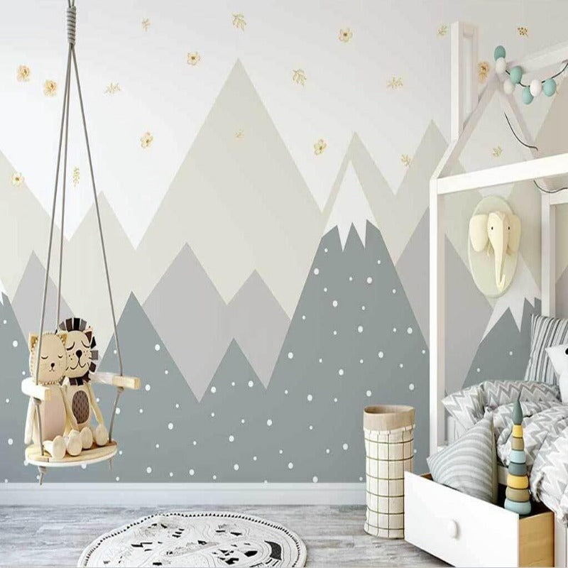 Papier Peint Montagne Gris | Le Petit Intissé