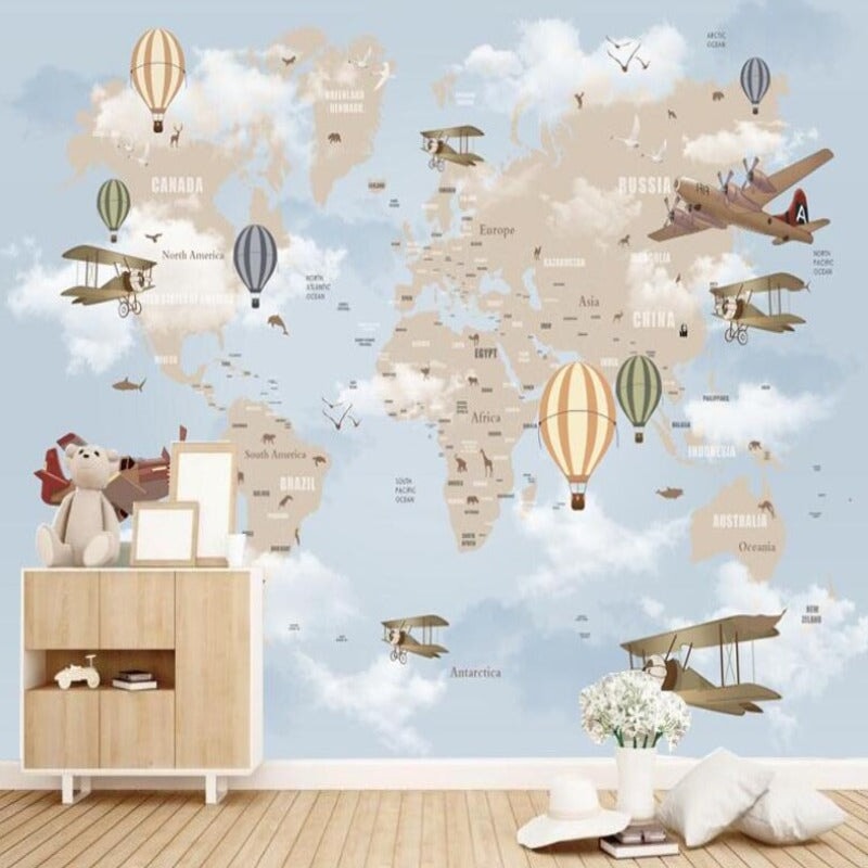 Carte du Monde Géante Murale | Le Petit Intissé