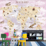 Carte du Monde Géante Papier Peint | Le Petit Intissé