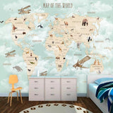 Carte du Monde Mur Chambre | Le Petit Intissé