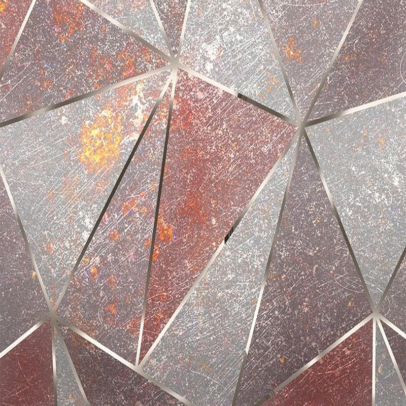 Papier Peint Géométrique Rose et Gris | Le Petit Intissé