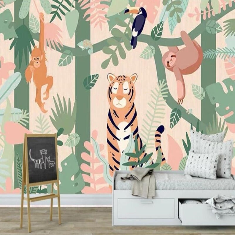 Papier Peint Arbres Animaux | Le Petit Intissé