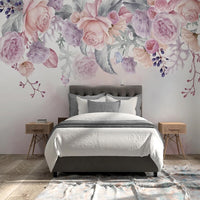 Thumbnail for Papier Peint Fleur <br/> Vintage Rose et Violet