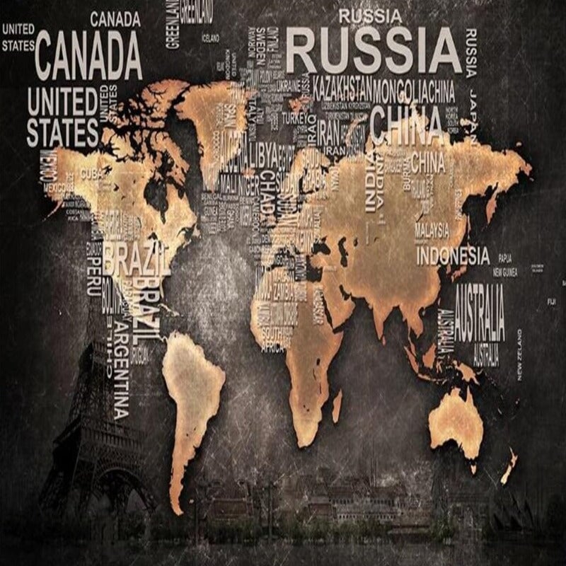 Papier Peint Mappemonde Vintage | Le Petit Intissé