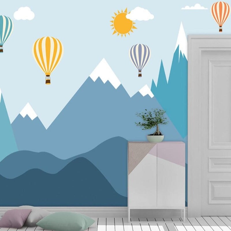 Papier Peint Montagne Bleue | Le Petit Intissé