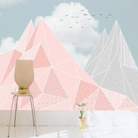 Thumbnail for Papier Peint Graphique Rose et Gris | Le Petit Intissé