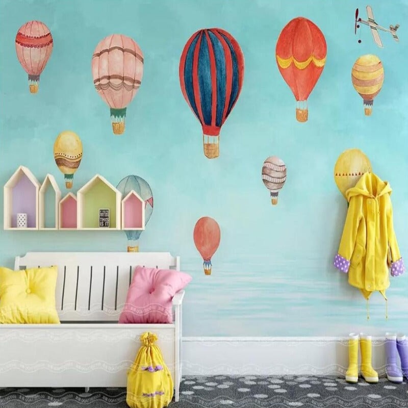 Papier Peint Chambre Bébé Montgolfière | Le Petit Intissé