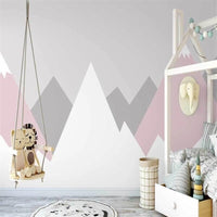 Thumbnail for Papier Peint Chambre Fille Gris Rose | Le Petit Intissé