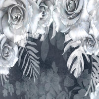 Thumbnail for Papier Peint Panoramique Noir et Blanc Fleurs | Le Petit Intissé