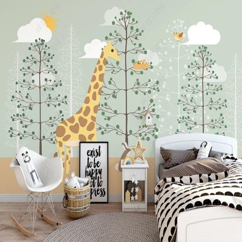 Papier Peint Panoramique Girafe | Le Petit Intissé