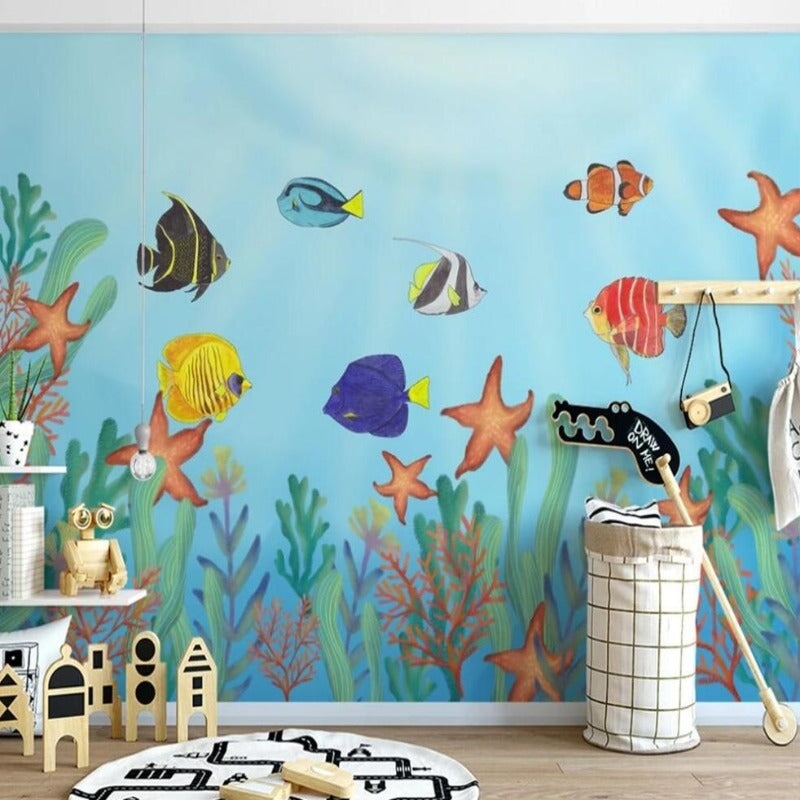 Papier Peint Panoramique Fond Marin | Le Petit Intissé