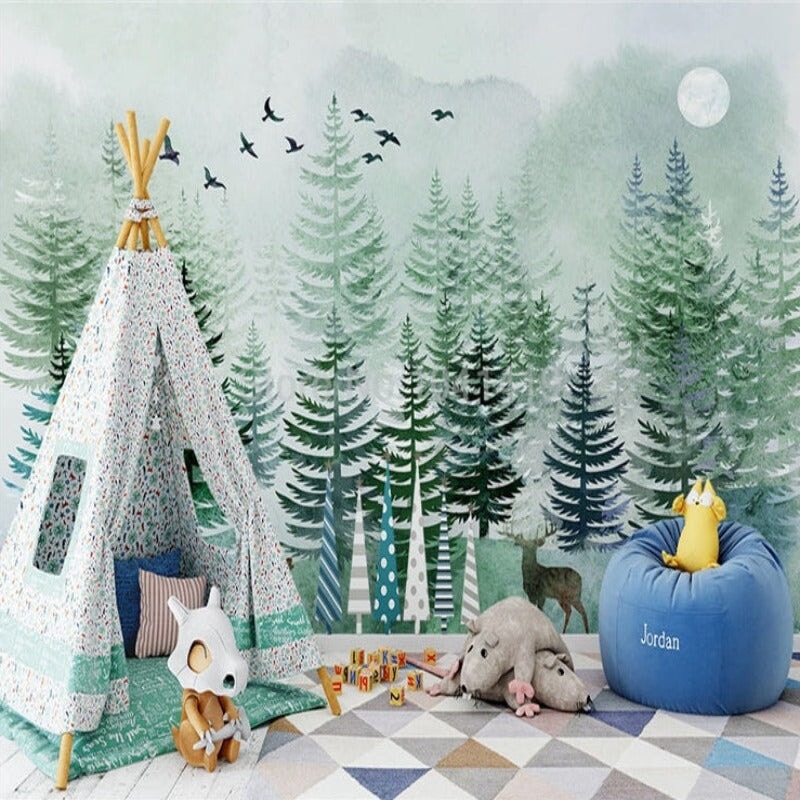 Papier Peint Forêt Sapin | Le Petit Intissé