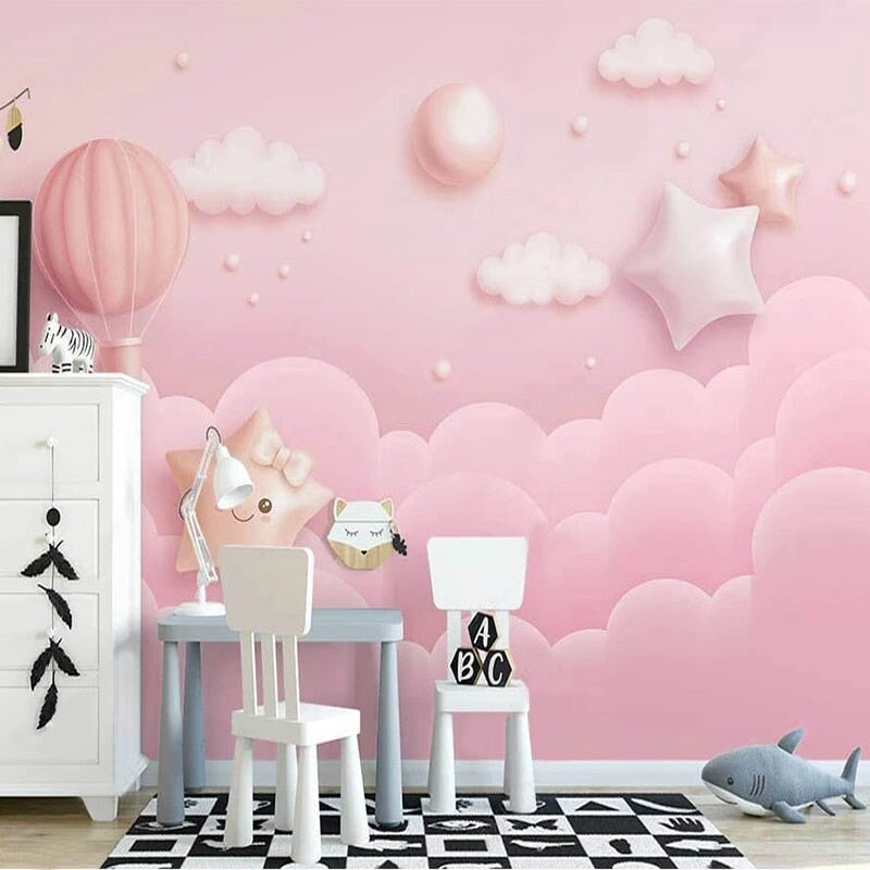 Papier Peint Rose Etoile | Le Petit Intissé