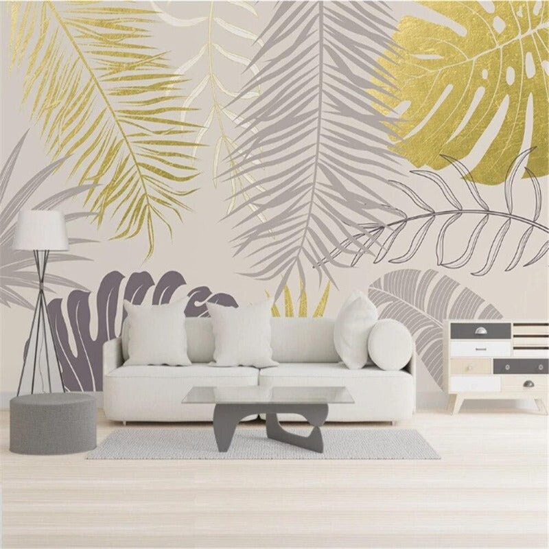 Papier Peint Tropical Doré | Le Petit Intissé