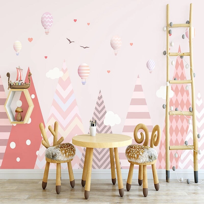 Papier Peint Chambre Fille Géométrique | Le Petit Intissé