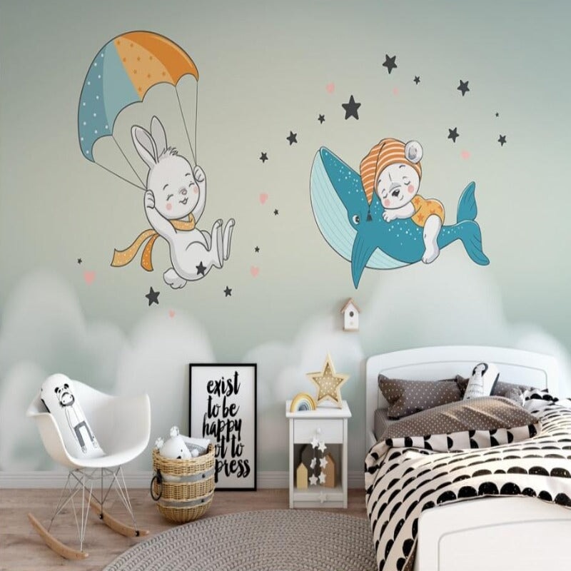 Chambre de Bébé avec papier Peint | Le Petit Intissé