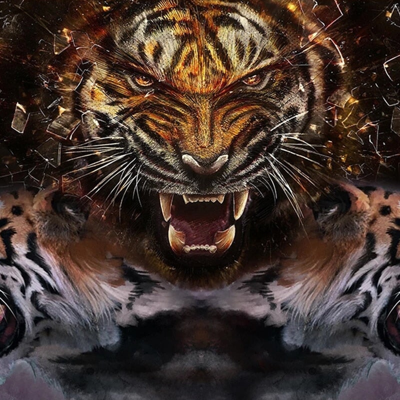 Papier Peint 3D Tigre | Le Petit Intissé