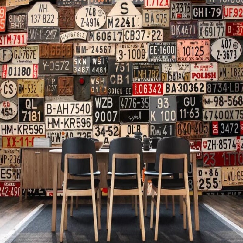 Papier Peint Plaque d'Immatriculation | Le Petit Intissé