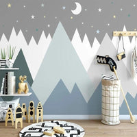 Thumbnail for Papier Peint Gris Etoile Blanche | Le Petit Intissé