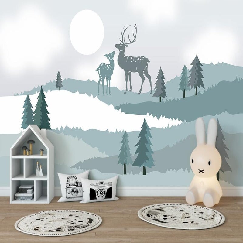 Papier Peint Biche Forêt | Le Petit Intissé