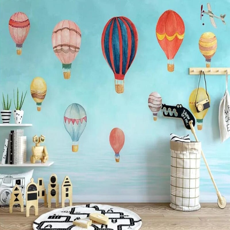 Papier Peint Chambre Bébé Montgolfière | Le Petit Intissé