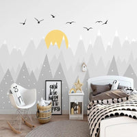 Thumbnail for Papier Peint Montagne Graphique | Le Petit Intissé