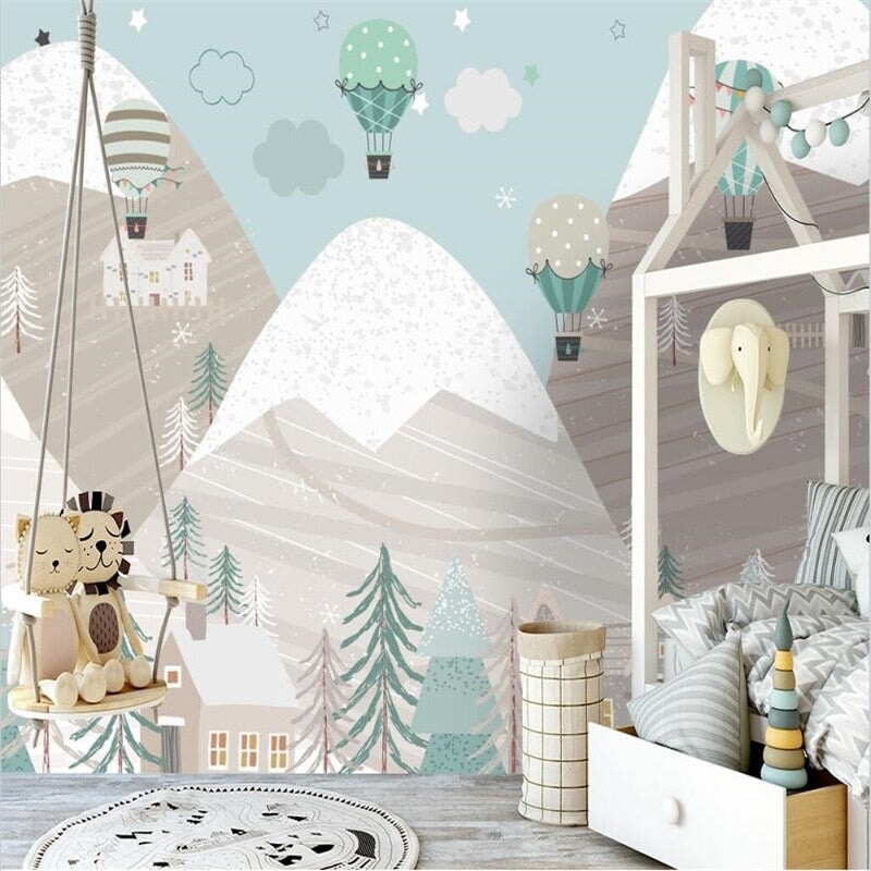 Papier Peint Style Chalet Montagne | Le Petit Intissé