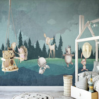 Thumbnail for Papier Peint Vert Animaux | Le Petit Intissé