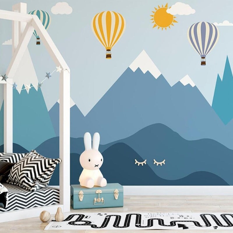 Papier Peint Montagne Bleue | Le Petit Intissé