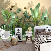 Thumbnail for Papier Peint Feuillage et Oiseaux | Le Petit Intissé