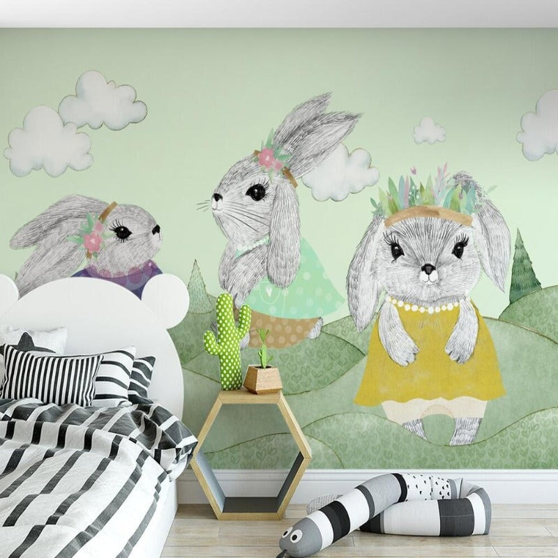 Papier Peint Animaux <br/> Panoramique Lapin