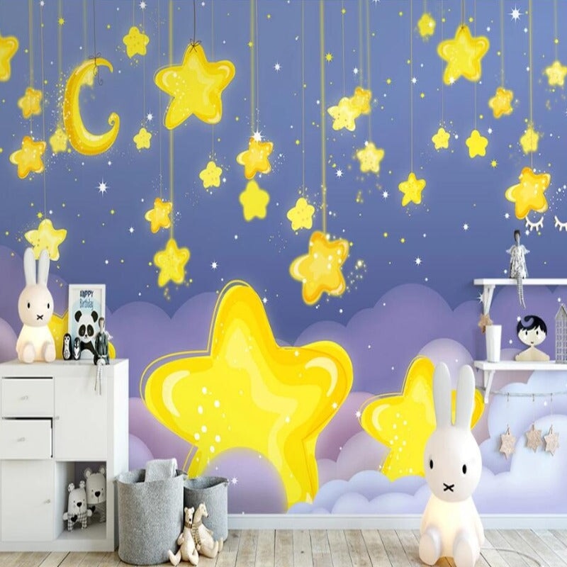 Papier Peint Etoile Fluorescent | Le Petit Intissé