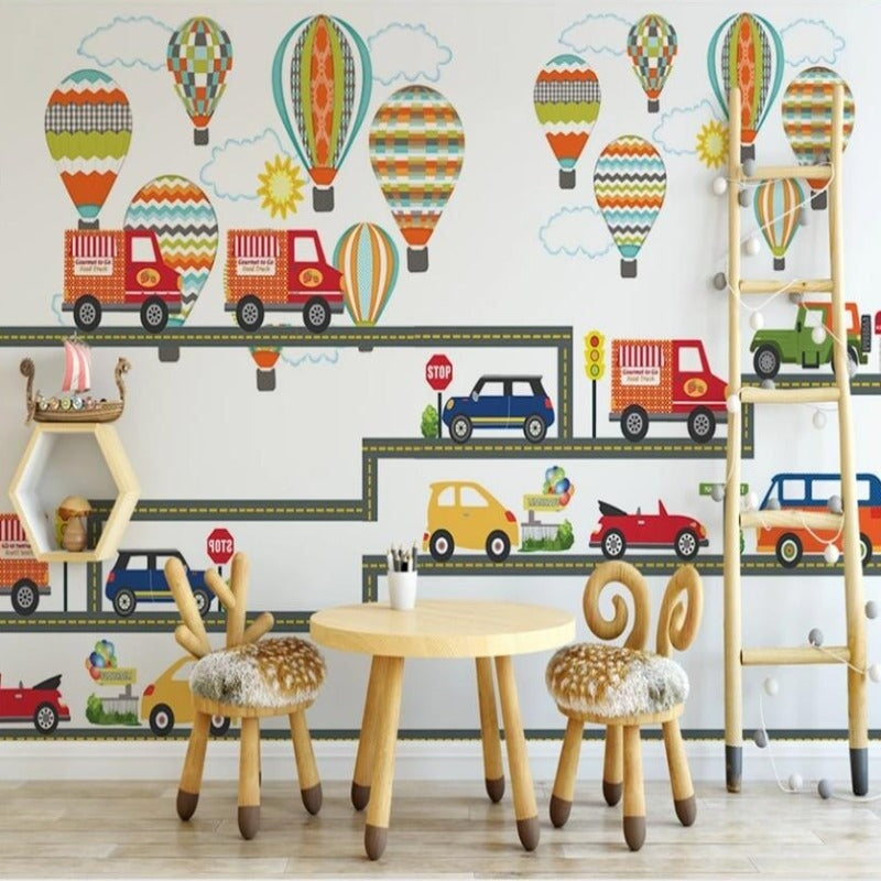 Papier Peint Motif Voiture | Le Petit Intissé