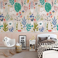 Thumbnail for Papier Peint Oiseaux Chambre Fille | Le Petit Intissé