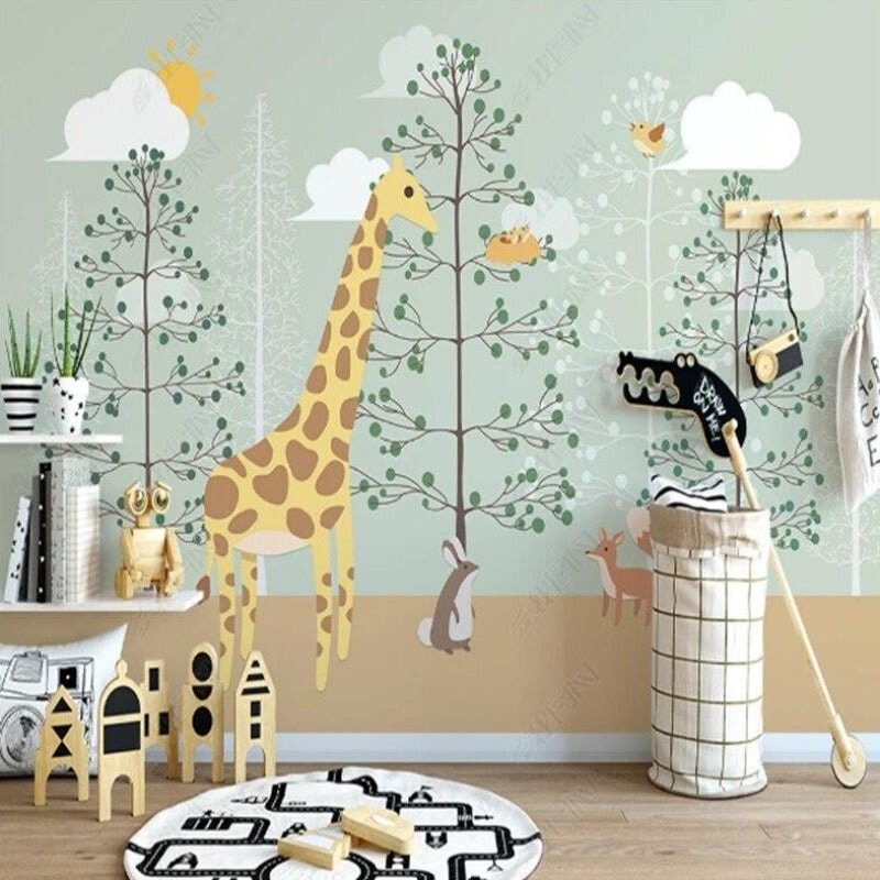 Papier Peint Panoramique Girafe | Le Petit Intissé