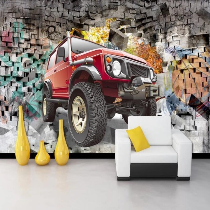 Papier Peint Voiture 3D | Le Petit Intissé