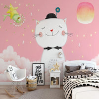 Thumbnail for Papier Peint Chat Fille | Le Petit Intissé