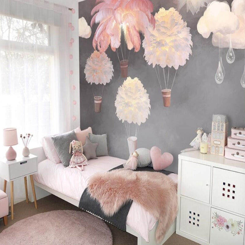 Papier Peint Fille Plume | Le Petit Intissé