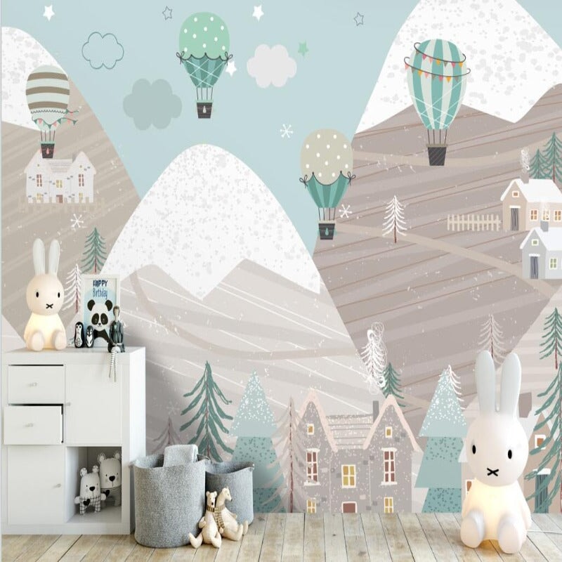 Papier Peint Style Chalet Montagne | Le Petit Intissé