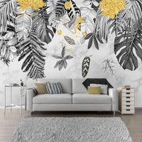 Thumbnail for Papier Peint Feuille de Palmier Noir et Blanc | Le Petit Intissé