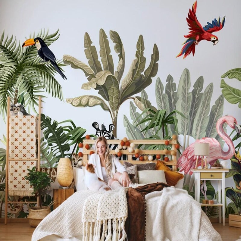 Papier Peint Jungle et Perroquet | Le Petit Intissé