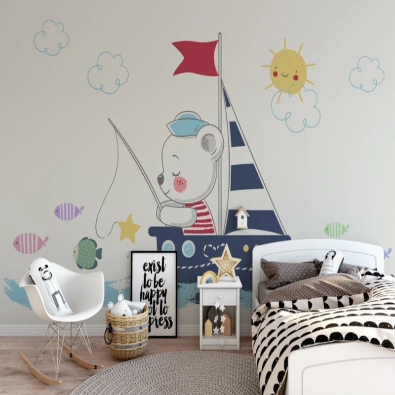 Papier Peint Pêcheur | Le Petit Intissé