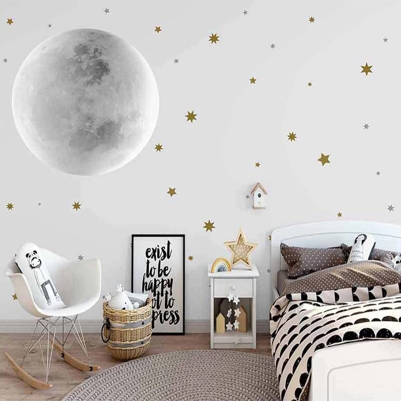 Papier Peint Panoramique Lune | Le Petit Intissé