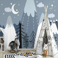 Thumbnail for Papier Peint Montagne Neige | Le Petit Intissé