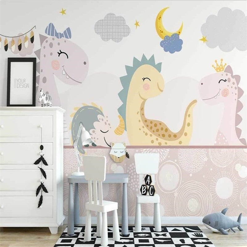 Papier Peint Dinosaure Jaune | Le Petit Intissé