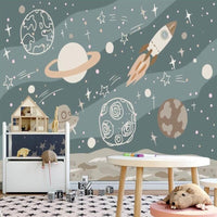 Thumbnail for Papier Peint Aventure Spatiale | Le Petit Intissé