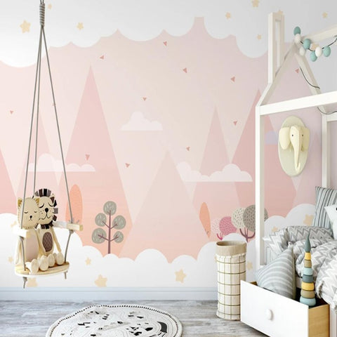 Papier peint chambre enfant douces biches - Muralconcept