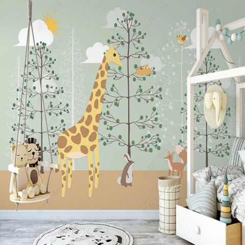 Papier Peint Panoramique Girafe | Le Petit Intissé