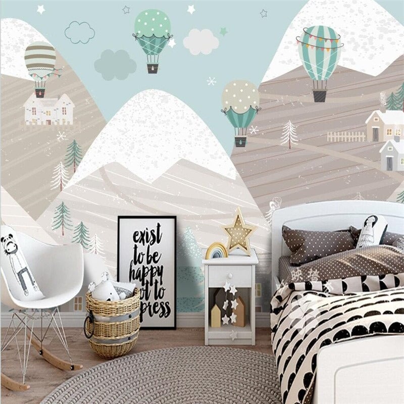 Papier Peint Style Chalet Montagne | Le Petit Intissé